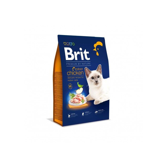 Акция! Корм для котов кошек Brit Premium Indoor курица 8 кг. 1200 грн.