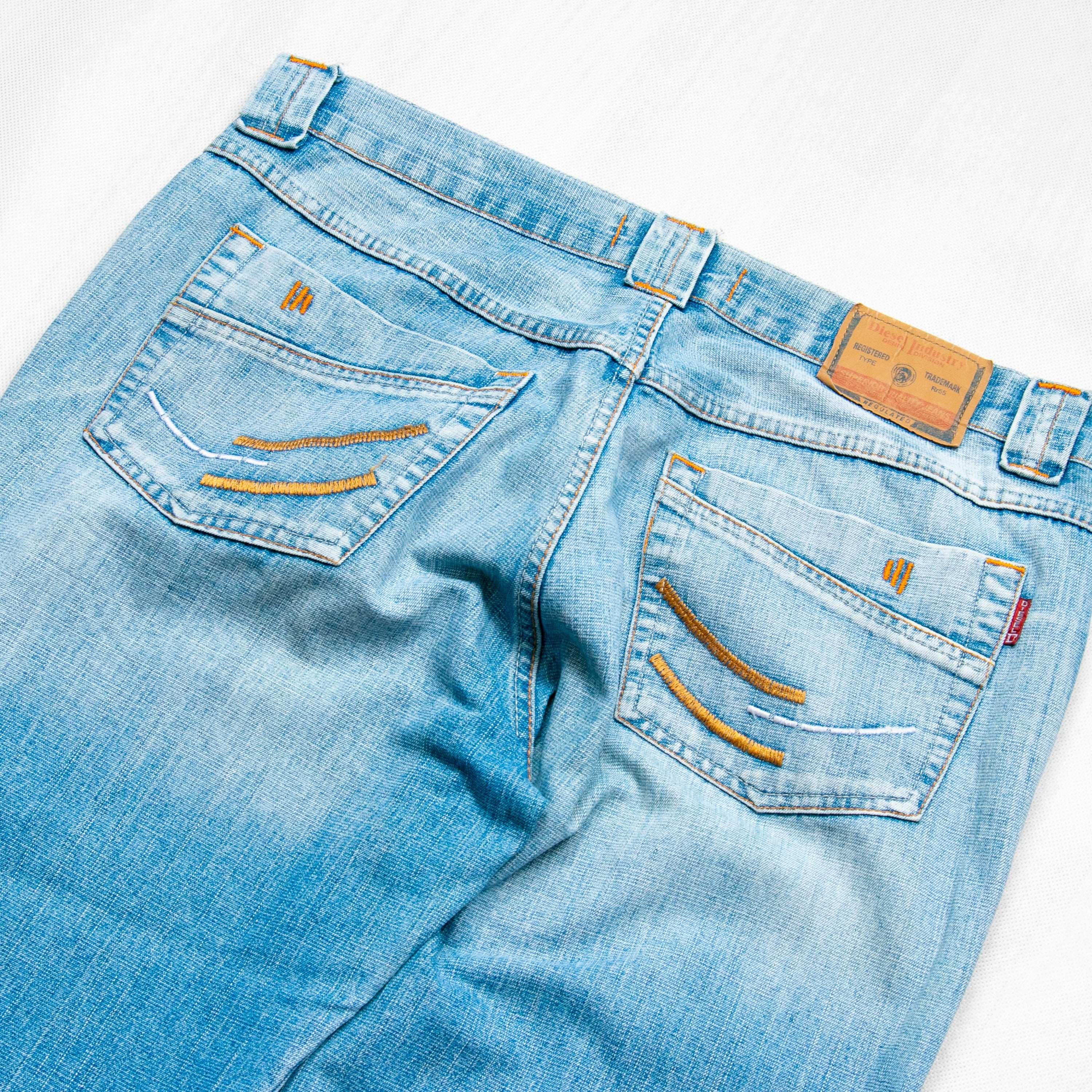 Diesel y2k spodnie jeansowe szerokie 36us washed wide leg