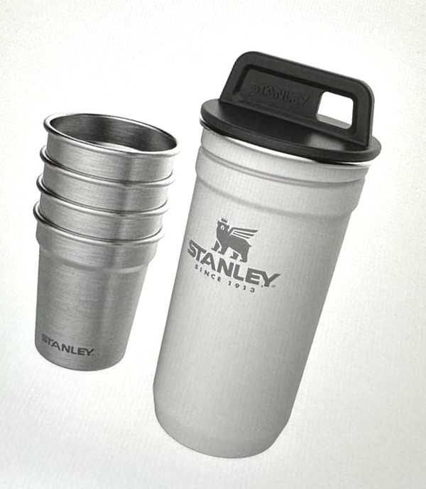 STANLEY Zestaw piersiówka Adventure Steel Shots+Flask Gift Set (biały)