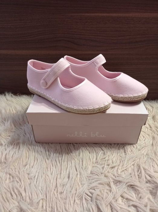 Półbuty baleriny espadryle boho różowe 34