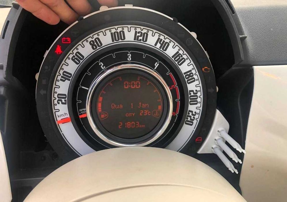 Fiat 500 / Grande Punto - LCD - Reparação de quadrante, avaria Luzes