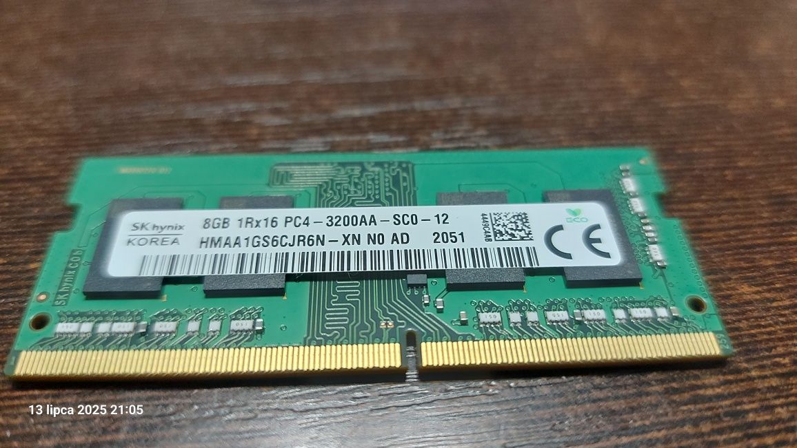 Pamięć RAM 8GB, DDR4 SK Hynix PC4-3200AA-SC0-12