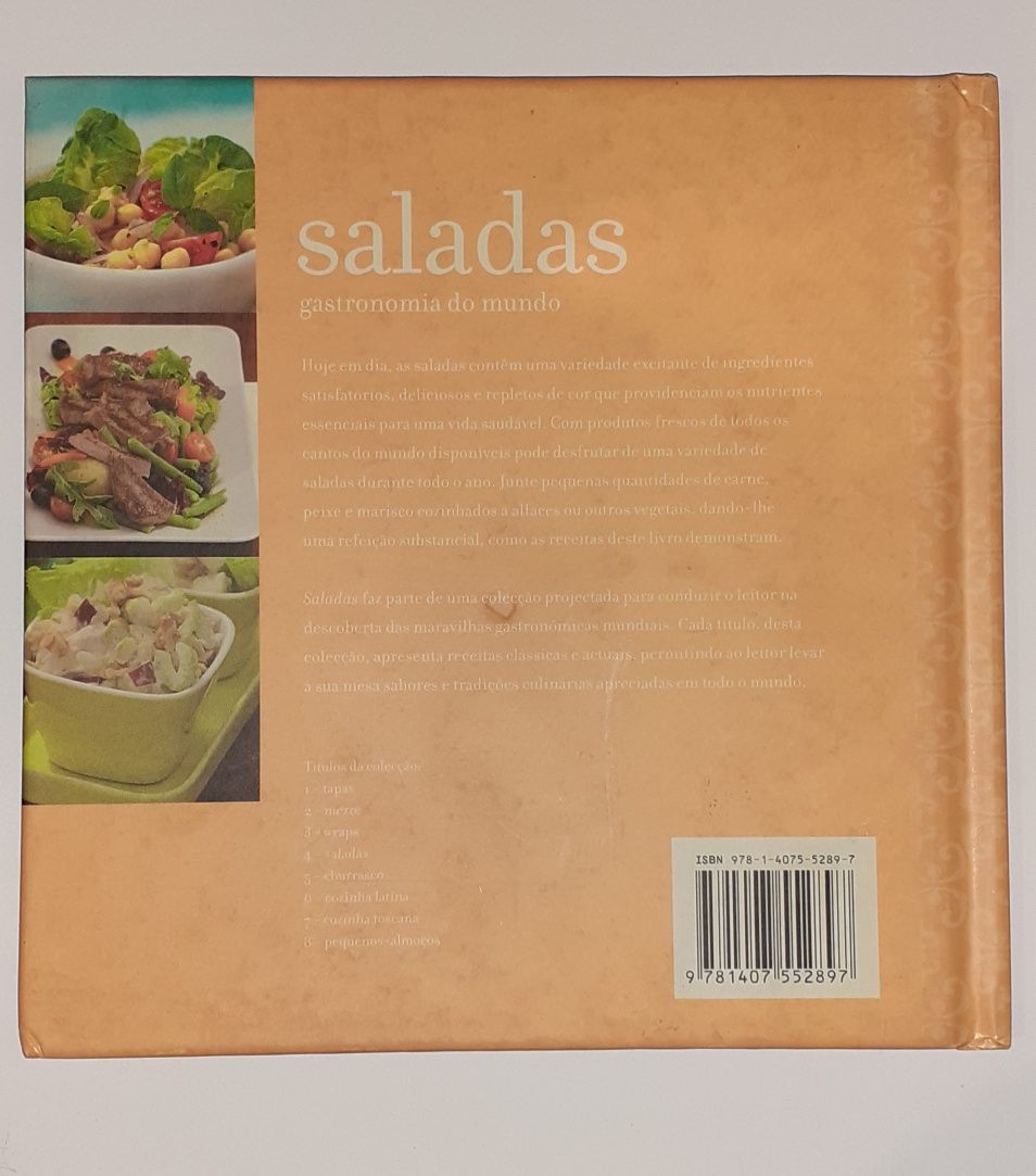 2 Livros "Saladas gastronomia do mundo" + "Cozinha latina gastronomia