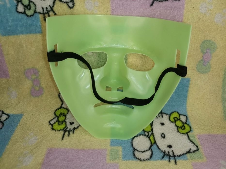 Салатовая Карнавальная Маска Кабуки Лицо без эмоций хэллоуин праздник