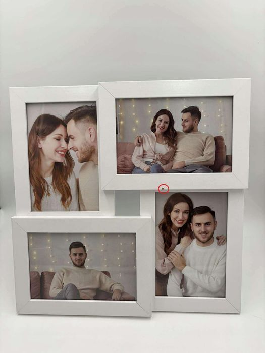 RPF25WT Songmics ramka na 4 zdjęcia, 10 x 15 cm BIAŁA POWYSTAWOWY