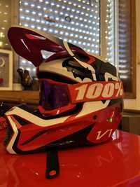 Capacete FOX e oculos 100%