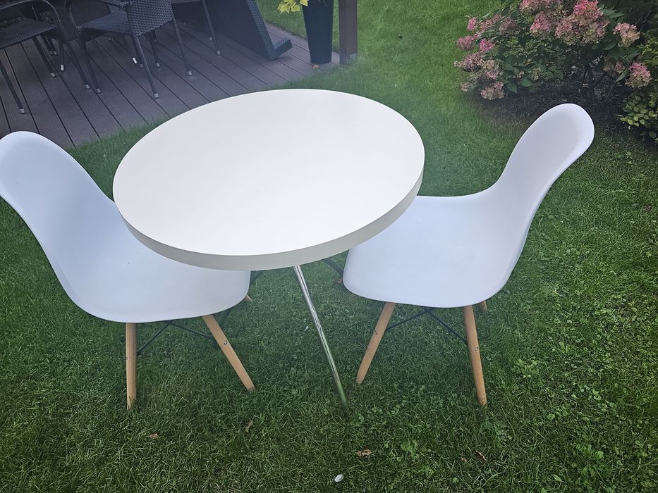 Stół kuchenny okrągły i krzesła ikea