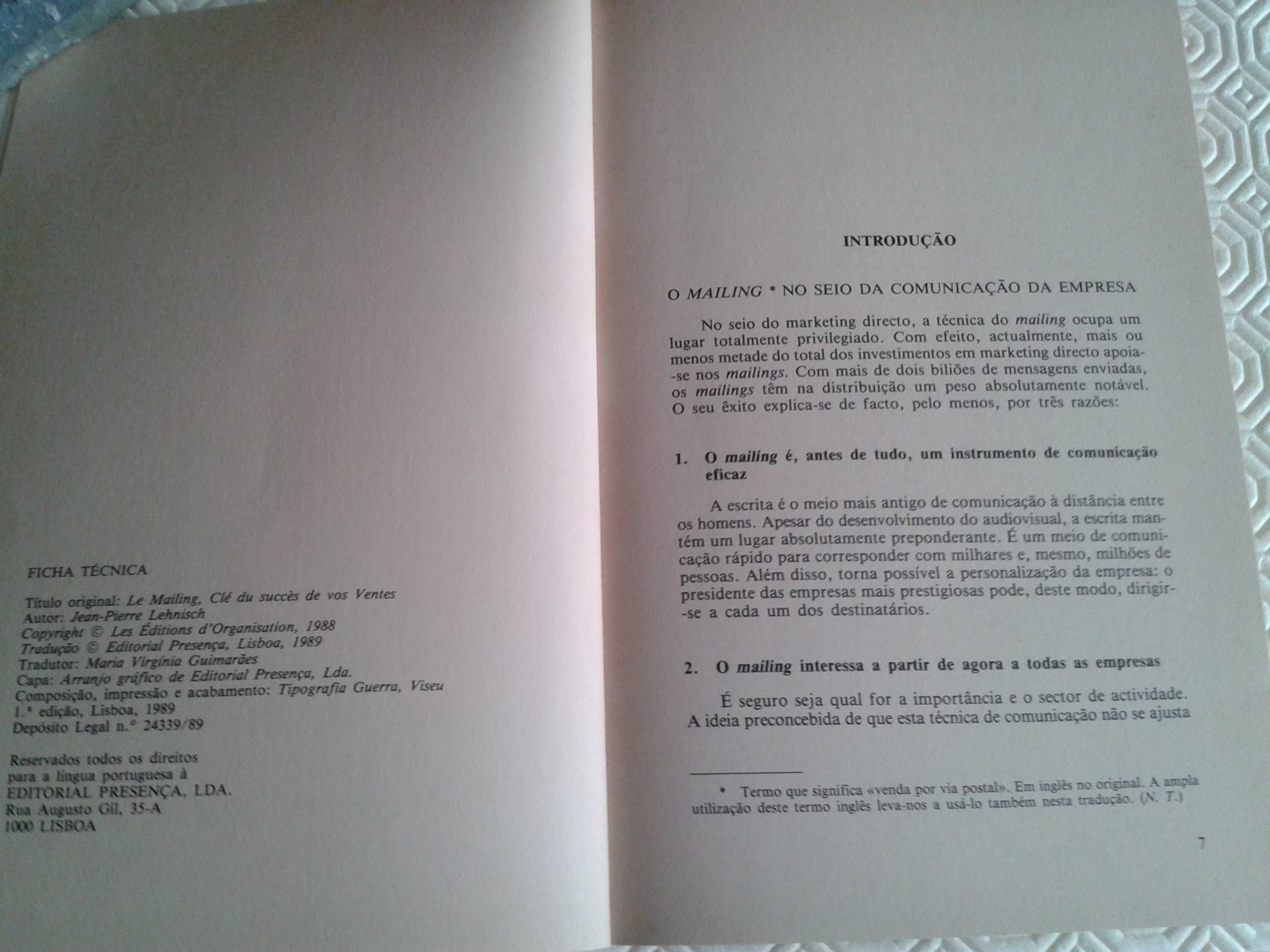 LIVRO “ Vendas por Correspondência” – de JEAN PIERRE LEHNISCH