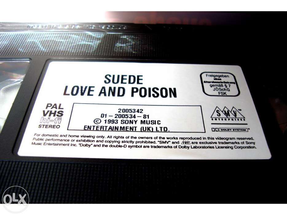 SUEDE Love & Poison Brixton Academy VHS Brit Pop Rock Ingles Anos 90s