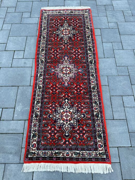 Ekskluzywny Bidjar Takab Perski Chodnik Ręcznie Tkany Wełniany 172x61