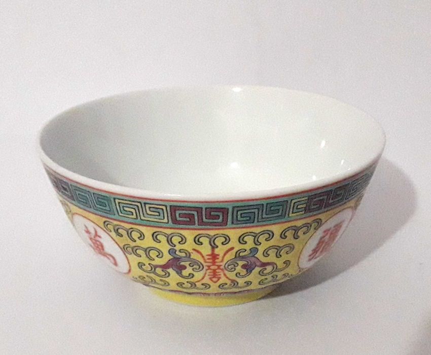 Taça porcelana chinesa antiga Zhongguo Jingdezhen