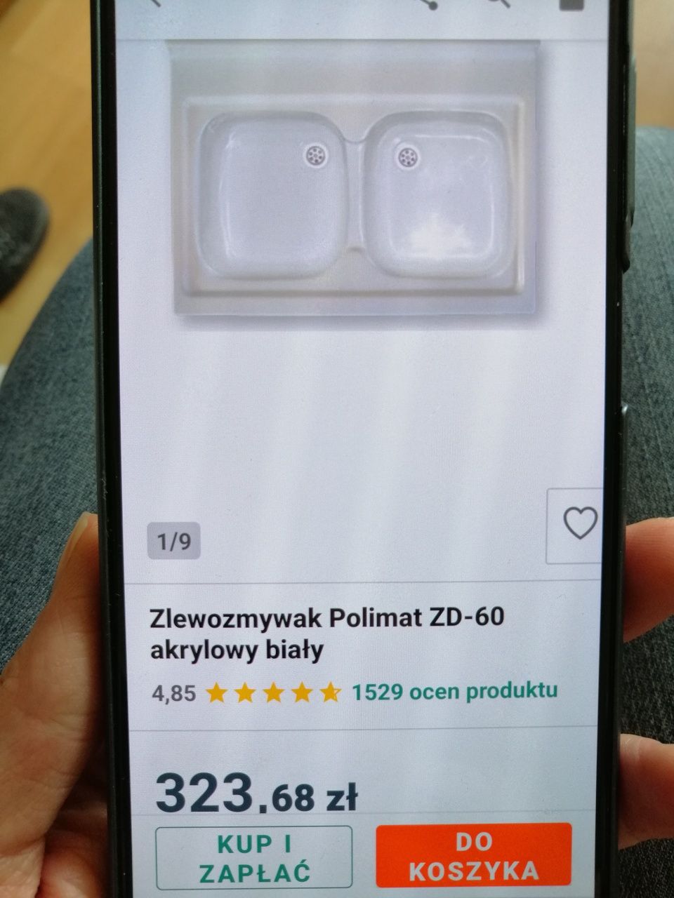 Zlew biały z zestawem Nowy