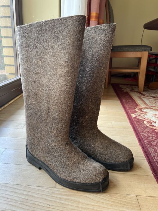 Walenki na syberyjskie mrozy welniane walonki gumowe sniegowce