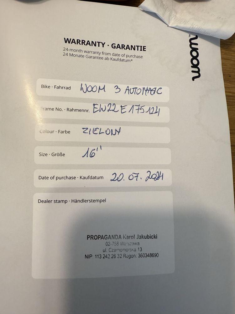 Woom 3 automagic
