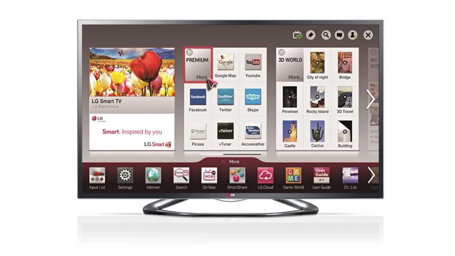 Smart tv Led 47 cali 200Hz LG CINEMA 3D 47LA641S YouTube Netflix