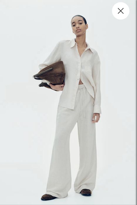 Штани лляні h&m Л