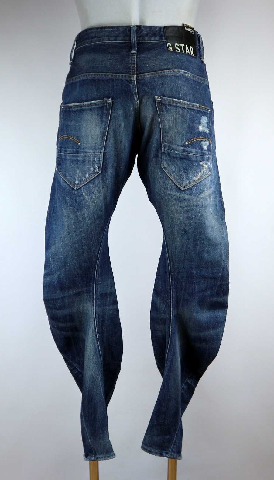 G-Star Raw Arc 3d Loose Tapered spodnie jeansy W30 L32 pas 2 x 40,5 cm