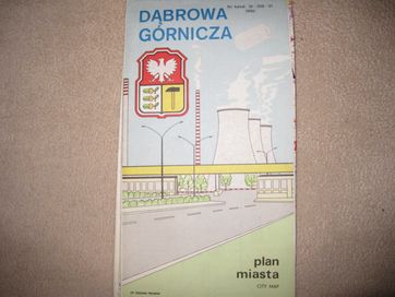 stara mapa Dąbrowa Górnicza plan miasta 1990