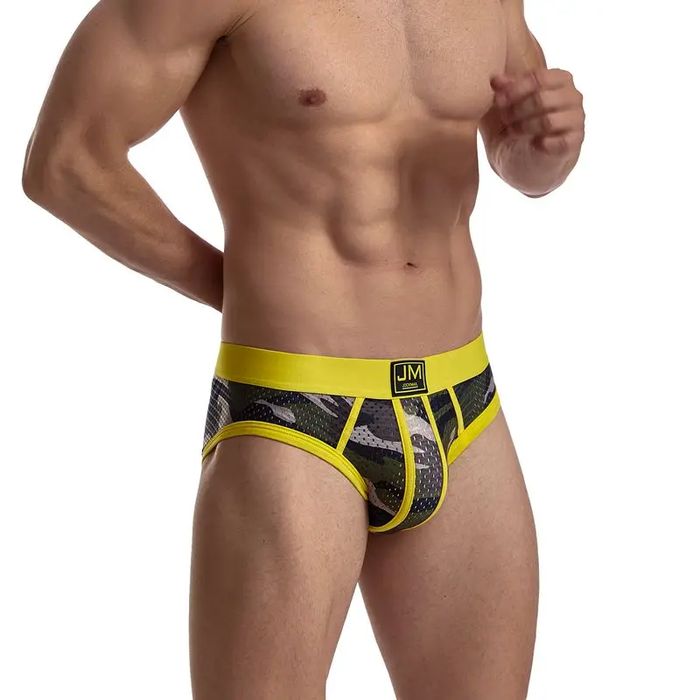 Męskie Sexowne Siateczkowe Slipy w Moro JOCKMAIL - L