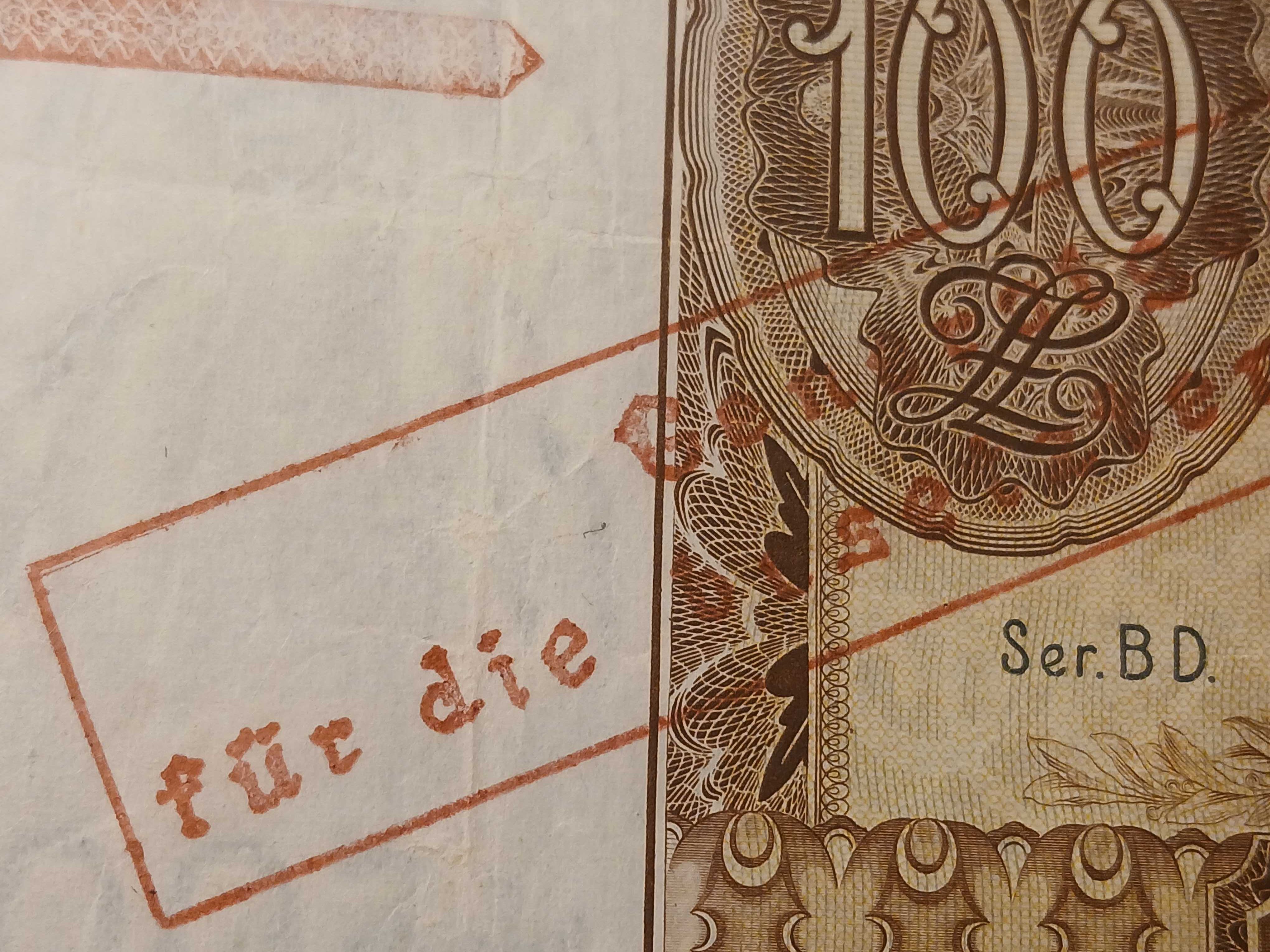 100 Złotych 1934 GG przedruk fałszywy obiegowy znak wodny