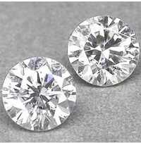 Par de diamantes naturais cinzentos amarelos, 0,18 Cts.