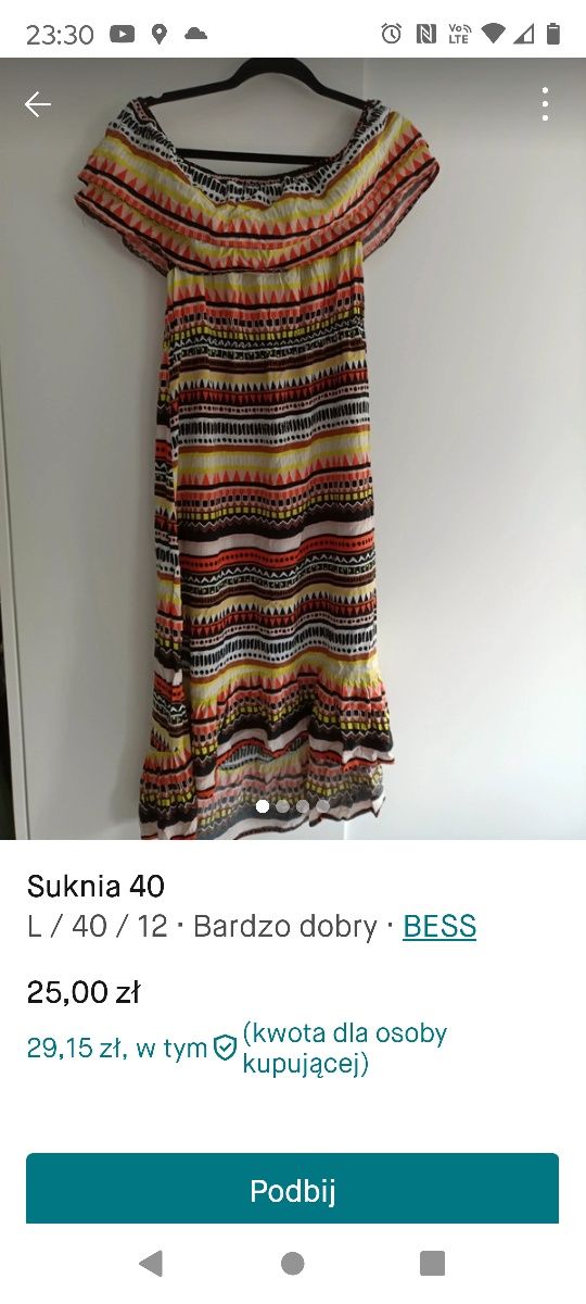 Sukienka rozmiar M Boho