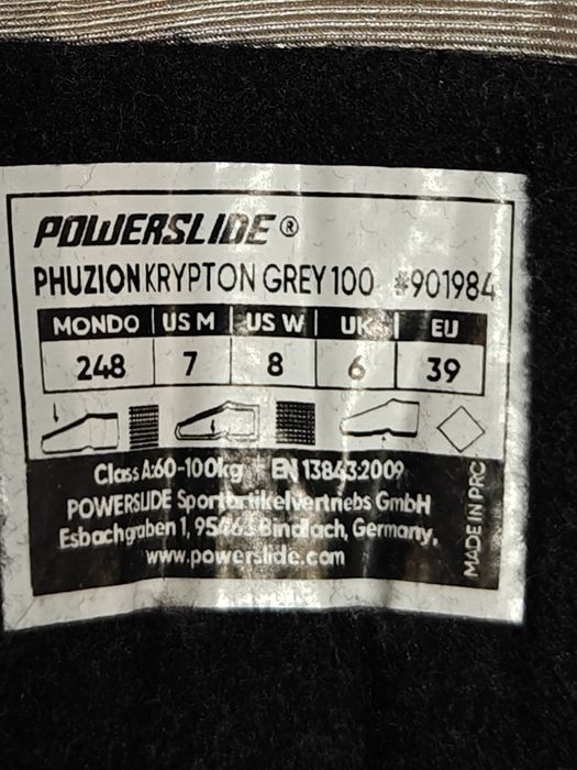 Rolki POWERSLIDE PHUZION Krypton Grey 100 roz. 39