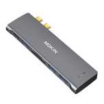 Do 6 2 Hub Mokin Usb-C (Srebrny) 3Xusb-A 1Xusb-C Macbooka 1Xsd/Microsd