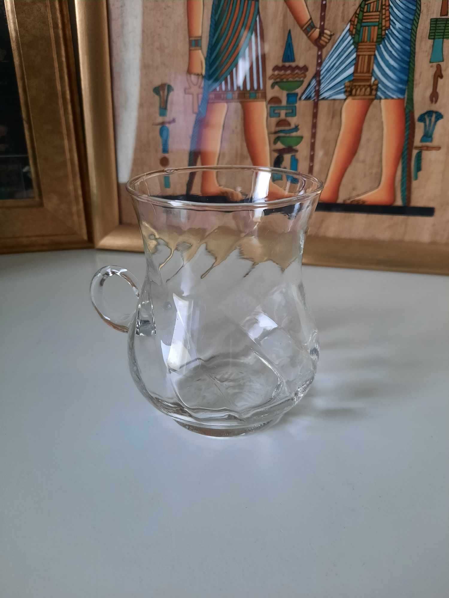 kubek szklanka do herbaty po turecku szklana szkło z uchem