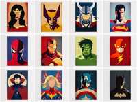 Pacote de 25 posters de super-heróis