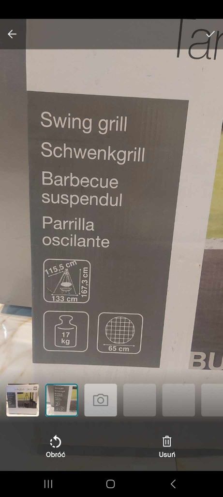 Nowy grill ogrodowy