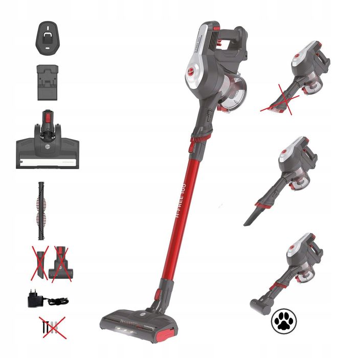 Hoover H-Free 100 Odkurzacz Bezprzewodowy 2w1 LED Turbo Dla Zwierząt