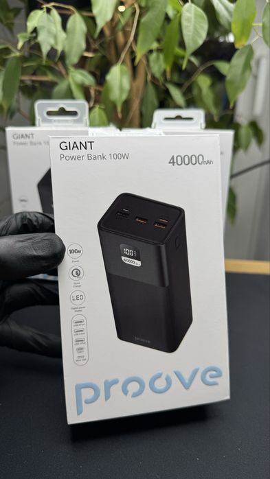 Павербанк з гарантією Proove Giant 40000 mAh 100w потужний павер
