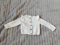 Sweter sweterek do chrztu biały 68 newbie