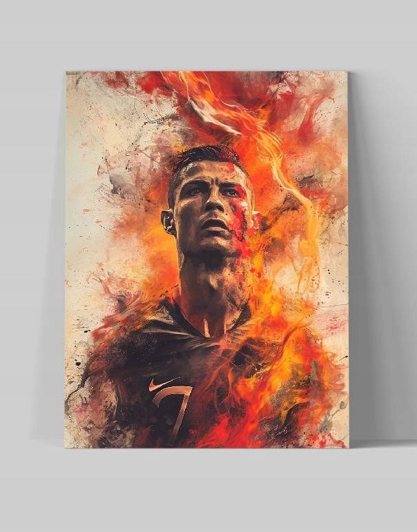 Obraz na płótnie Cristiano Ronaldo 90x120 cm nowoczesny styl do domu