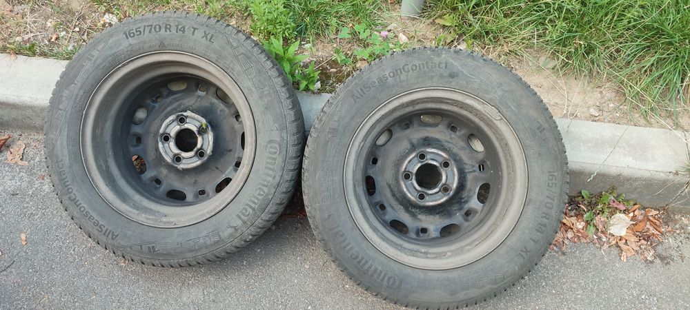 Шины с дисками 165/70/14 5*100 Continental 2 шт всесезонные