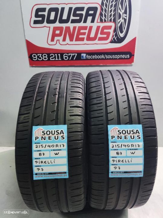 2 pneus semi novos 215-40r17 pirelli - oferta dos portes 90 EUROS