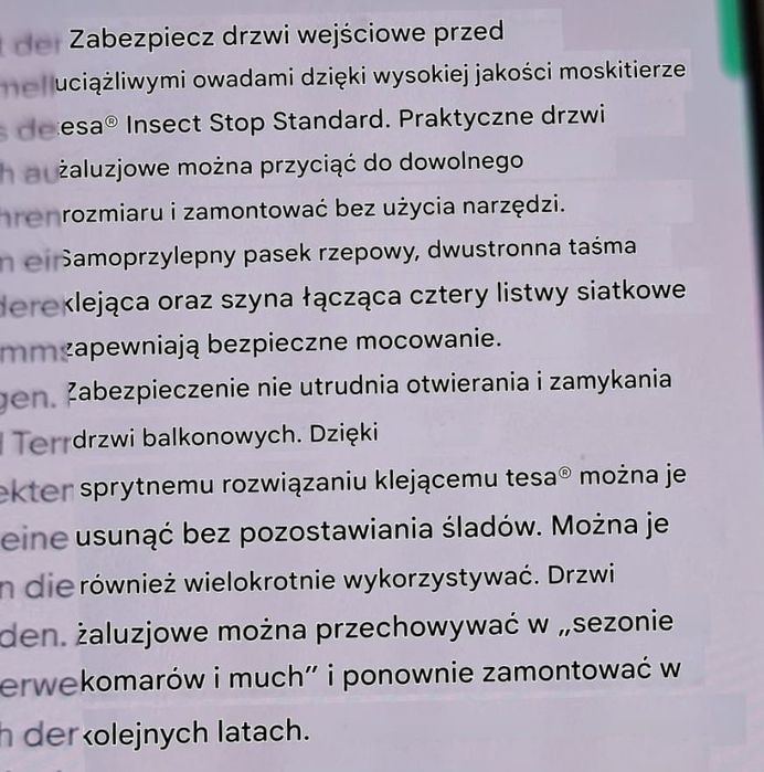 Moskitiera do drzwi