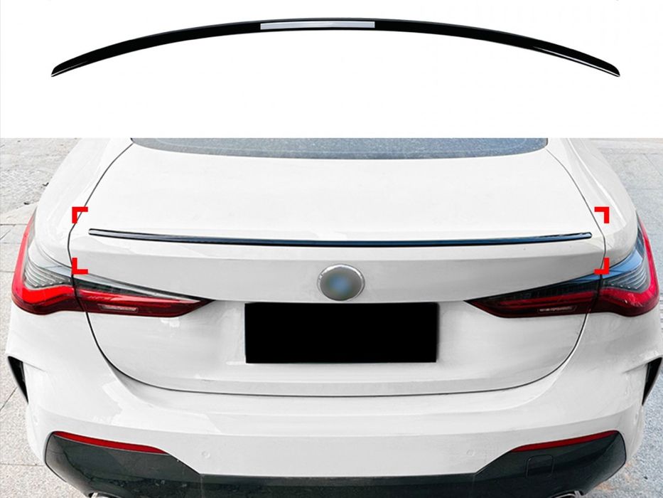 Спойлер лип BMW 4 series G22 2020 - ABS пластик, чорний глянець