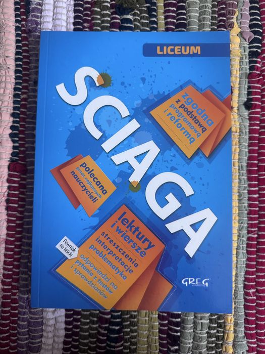 Ściąga język polski- opracowania lektur i wierszy liceum GREG