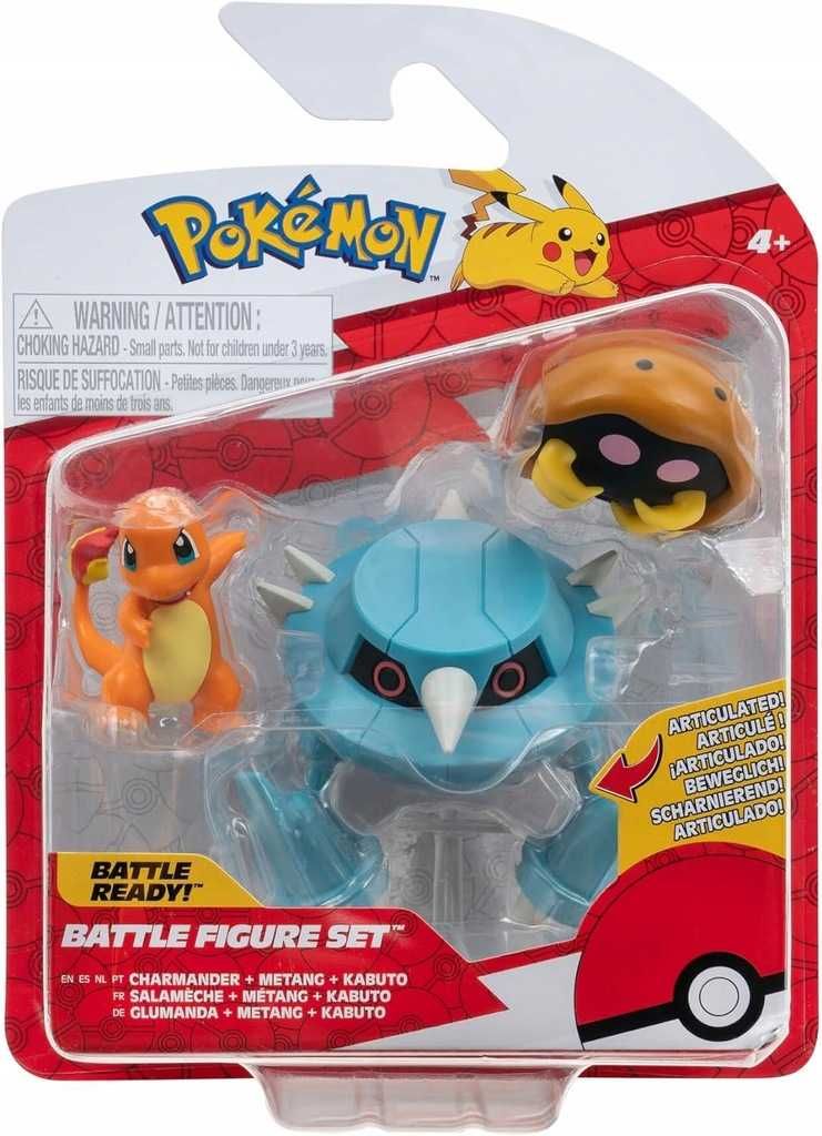 Pokemon figurki battle 3PAK CHARMANDER + METANG + KABUTO