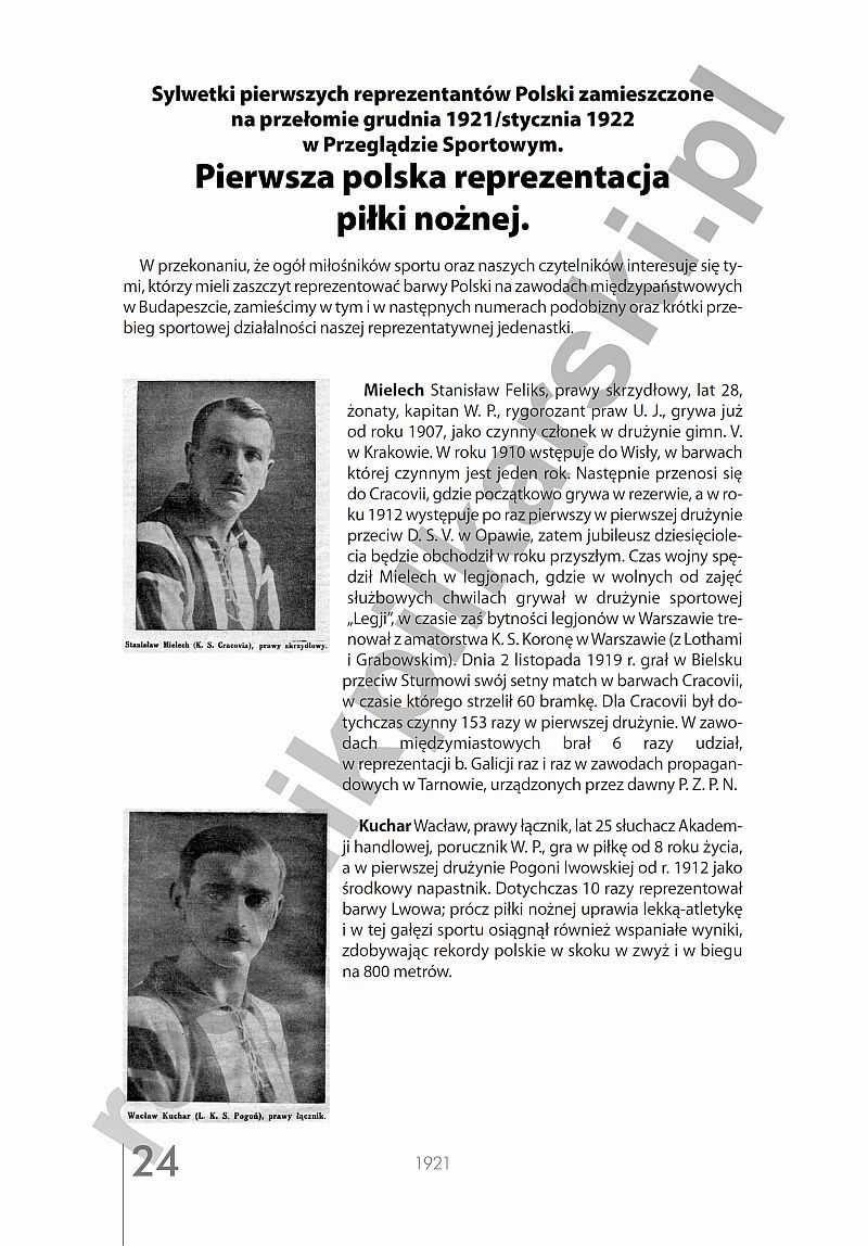 Reprezentacja Polski, część 1 od 1920 do 1932