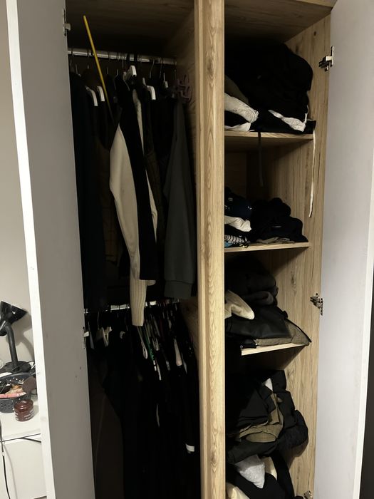 Szafa biało brązowa