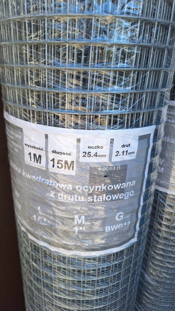 Siatka hodowlana ocynk zgrzewana. Promocja oczko 25.4 x25.4 x 0.7