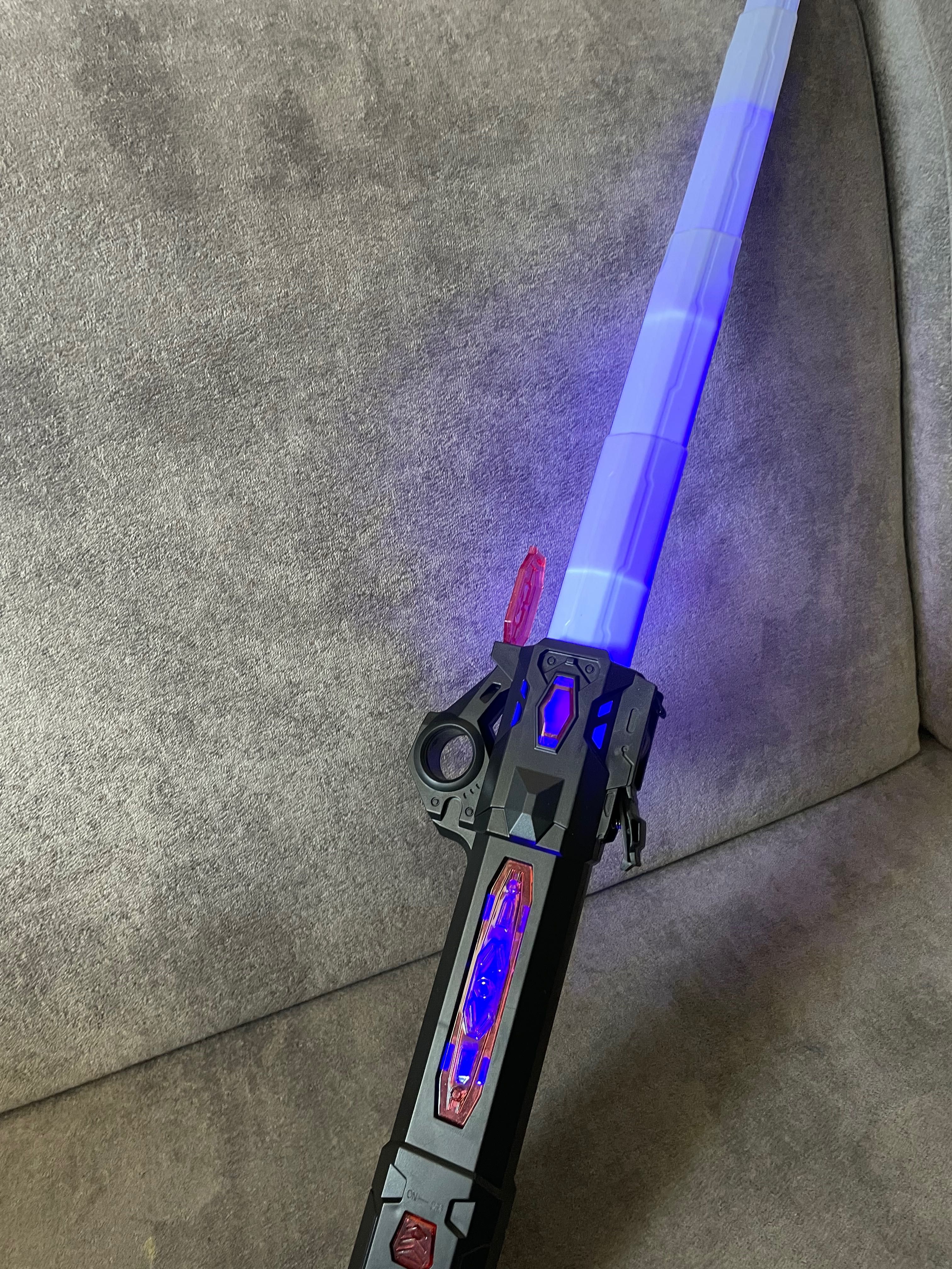 Miecz świetlny LED teleskopowy, 7 świateł, USB