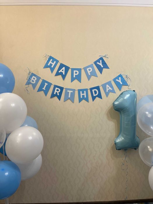 Комплект підставок для повітряних кульок + вивіска Happy Birthday