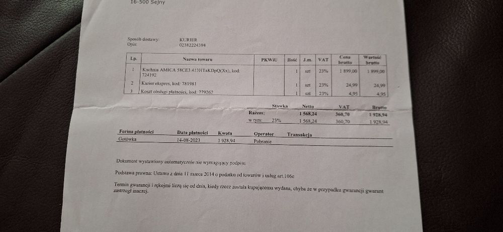 Kuchnia Amica ceramiczna