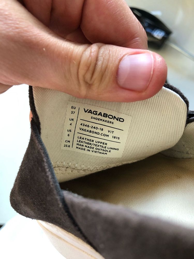 Vagabond Camille 37 zamszowe buty wsuwane slip on ciemny braz khaki