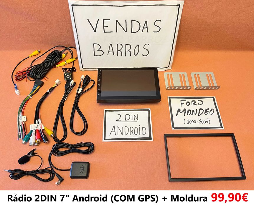 (NOVO) Rádio 2DIN • FORD • Mondeo MK3  (2000 a 2007) • Android GPS
