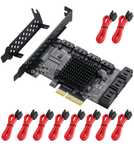 Karta rozszerzeń PCI-E SATA 10-portowa karta kontrolera 6 Gbit/s MZHOU